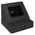 Global Industrial LCD Console Counter Top Security Computer Cabinet, Black, 24-1/2W x 22-1/2D x 22-1/8H 273114BK